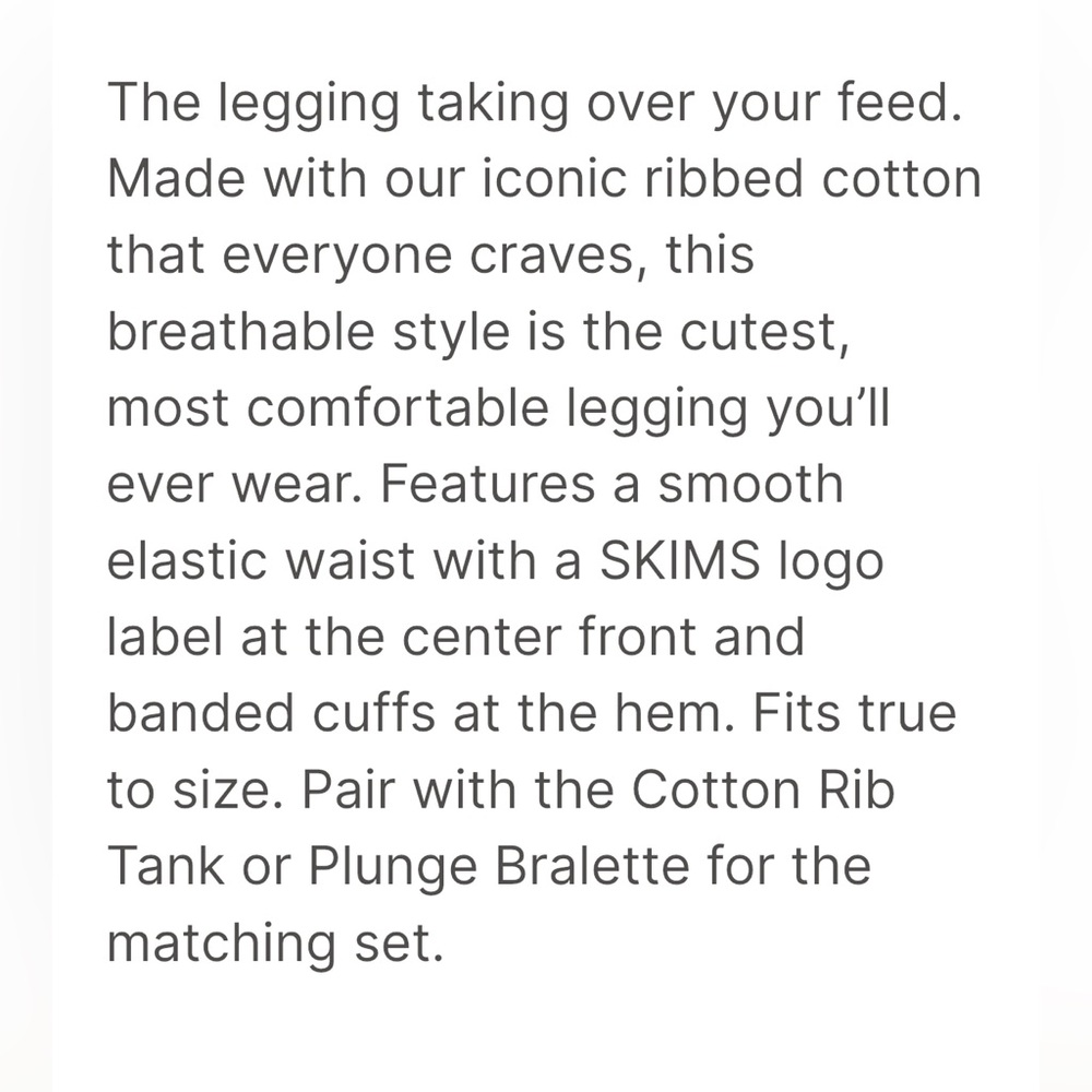 #211” SKIMS Women's IRIS MICA LOUNGE leggings - Picture 7 of 7
